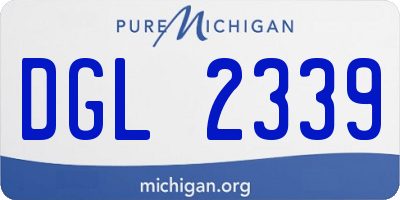 MI license plate DGL2339