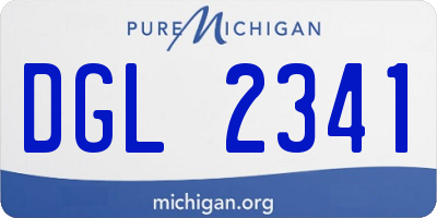 MI license plate DGL2341