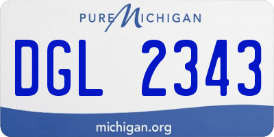 MI license plate DGL2343