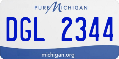MI license plate DGL2344