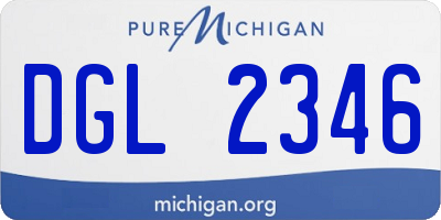 MI license plate DGL2346