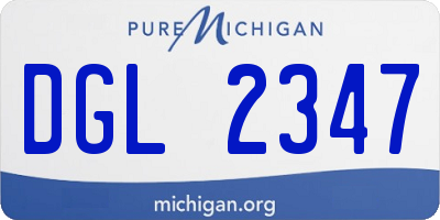 MI license plate DGL2347