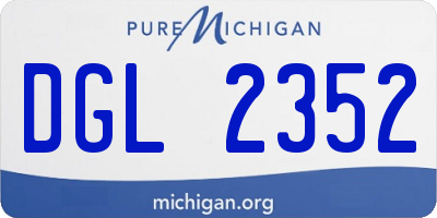 MI license plate DGL2352