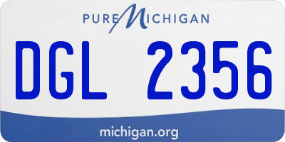 MI license plate DGL2356