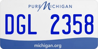 MI license plate DGL2358