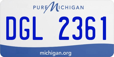 MI license plate DGL2361