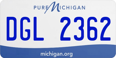 MI license plate DGL2362