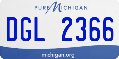 MI license plate DGL2366