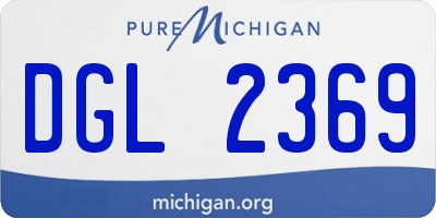 MI license plate DGL2369