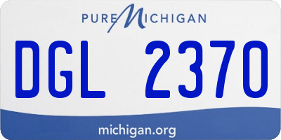 MI license plate DGL2370