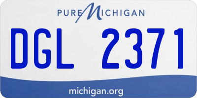 MI license plate DGL2371