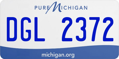 MI license plate DGL2372