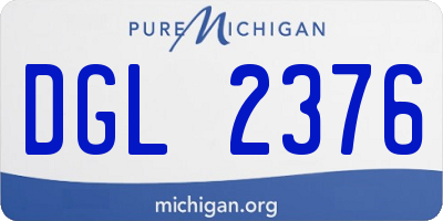 MI license plate DGL2376