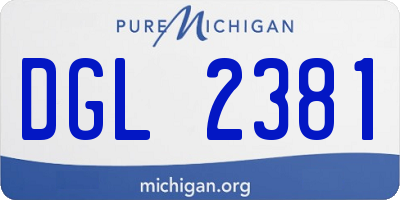 MI license plate DGL2381