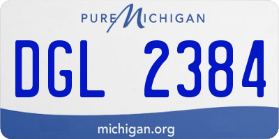 MI license plate DGL2384