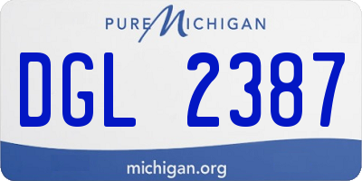 MI license plate DGL2387