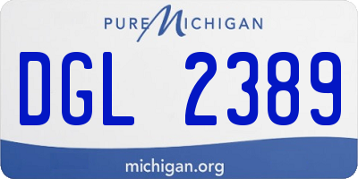 MI license plate DGL2389