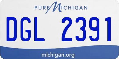 MI license plate DGL2391