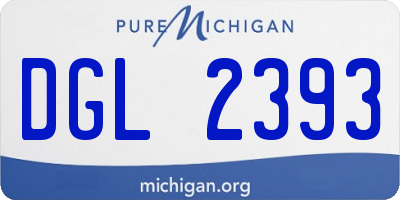 MI license plate DGL2393