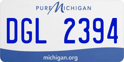 MI license plate DGL2394