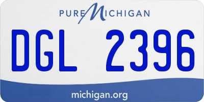 MI license plate DGL2396