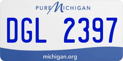 MI license plate DGL2397