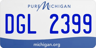 MI license plate DGL2399