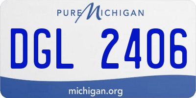 MI license plate DGL2406