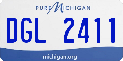 MI license plate DGL2411