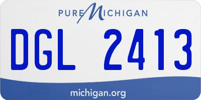 MI license plate DGL2413