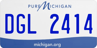 MI license plate DGL2414