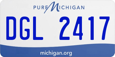 MI license plate DGL2417