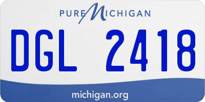 MI license plate DGL2418
