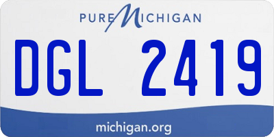 MI license plate DGL2419