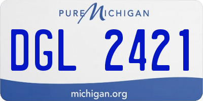MI license plate DGL2421