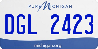 MI license plate DGL2423