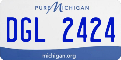 MI license plate DGL2424