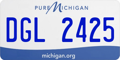 MI license plate DGL2425
