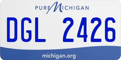 MI license plate DGL2426