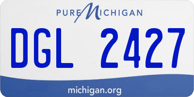 MI license plate DGL2427