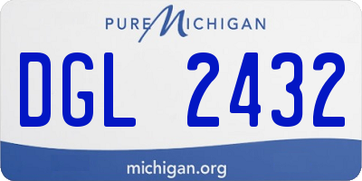 MI license plate DGL2432