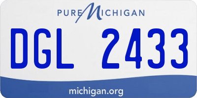 MI license plate DGL2433