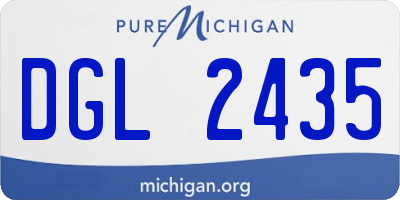 MI license plate DGL2435