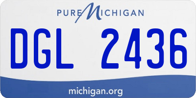 MI license plate DGL2436