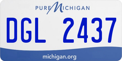 MI license plate DGL2437