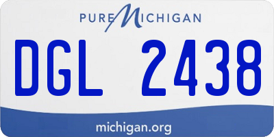MI license plate DGL2438