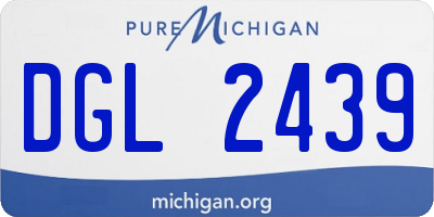 MI license plate DGL2439