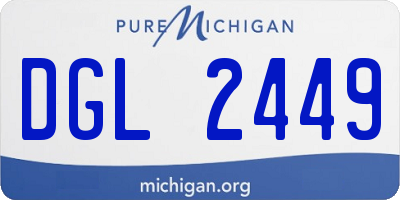MI license plate DGL2449