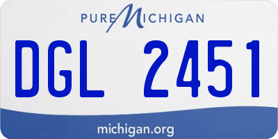 MI license plate DGL2451