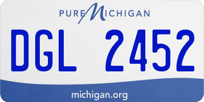 MI license plate DGL2452
